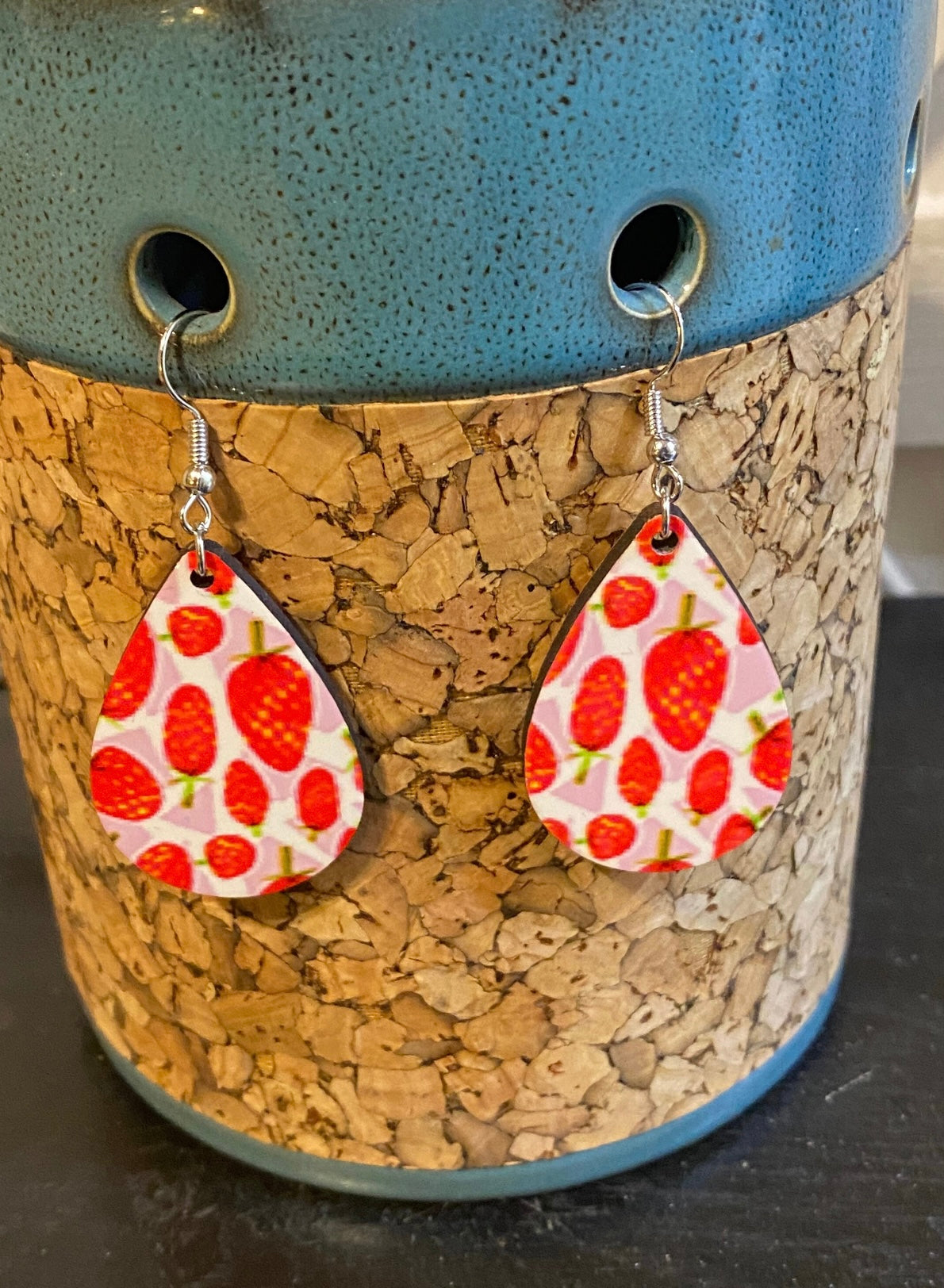 Strawberry Teardrop Earrings