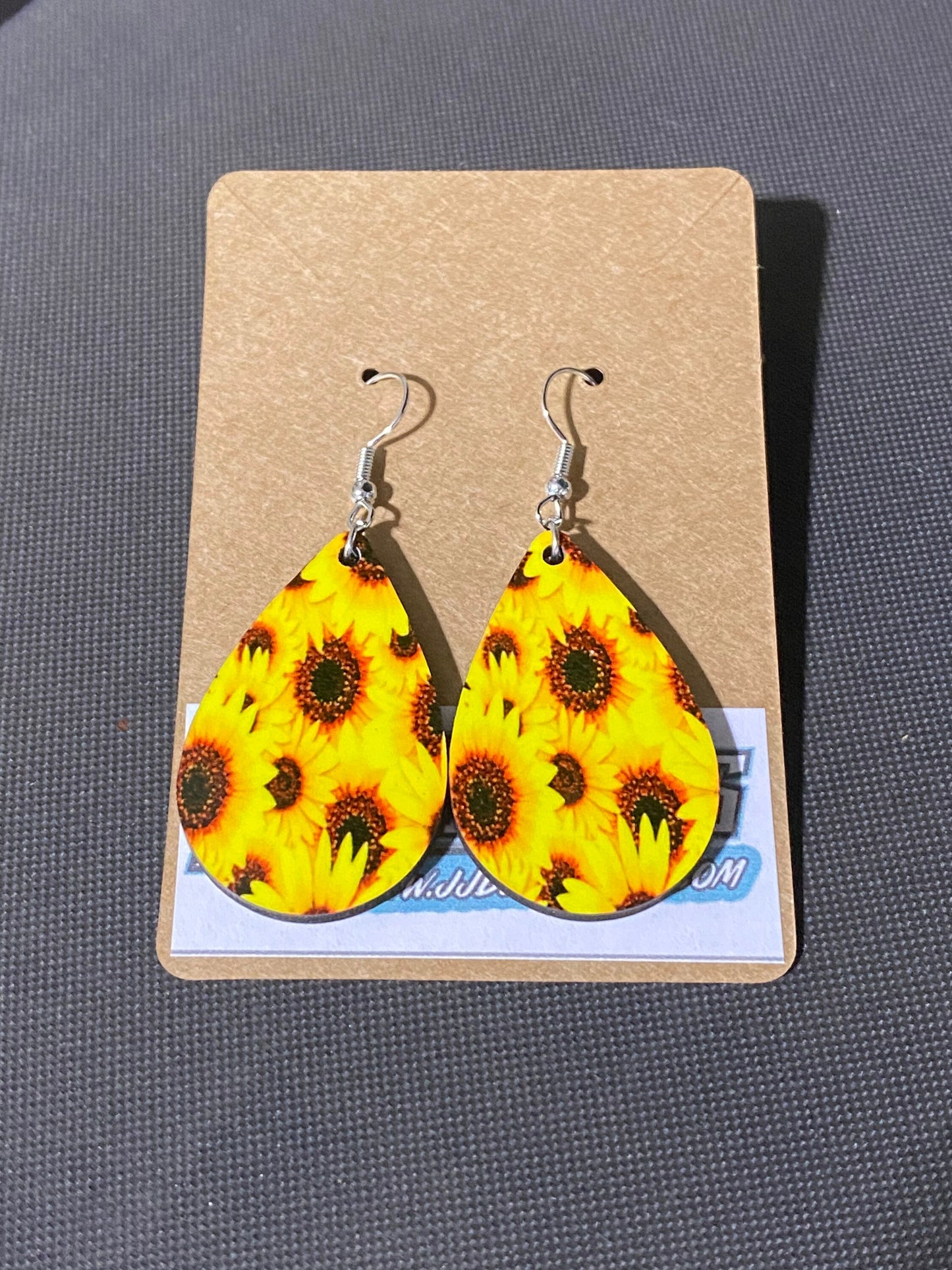 Sunflower Teardrop Earrings