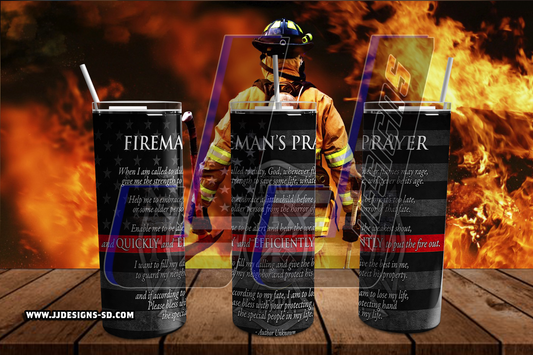 FIREMAN'S PRAYER TUMBLER