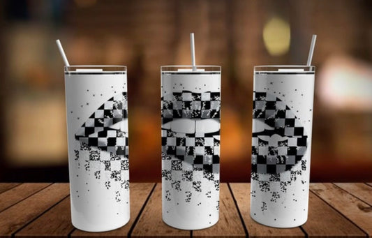 Checkered Lips Tumbler