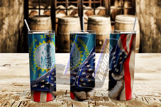 American South Dakota Flag Tumbler